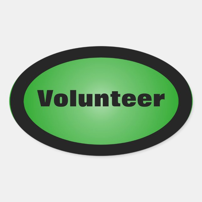 Stolz als engagierter Freiwilliger Ovaler Aufkleber (Vorderseite)