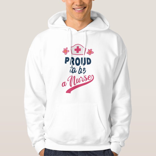 Stolz als Krankenschwester Hoodie (Vorderseite)