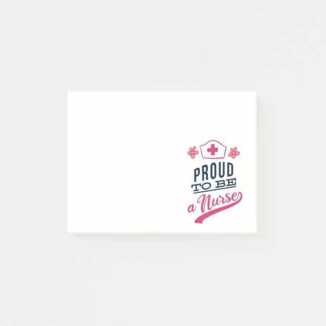 Stolz als Krankenschwester Post-it Klebezettel (Vorderseite)