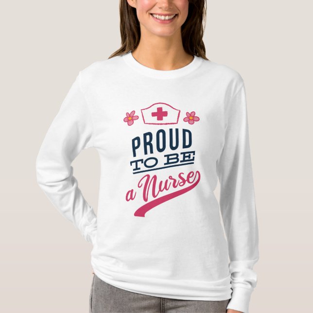 Stolz als Krankenschwester T-Shirt (Vorderseite)