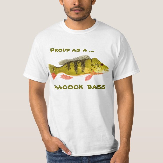 Stolz als Pfau-Bass-Kleid T-Shirt (Vorderseite)