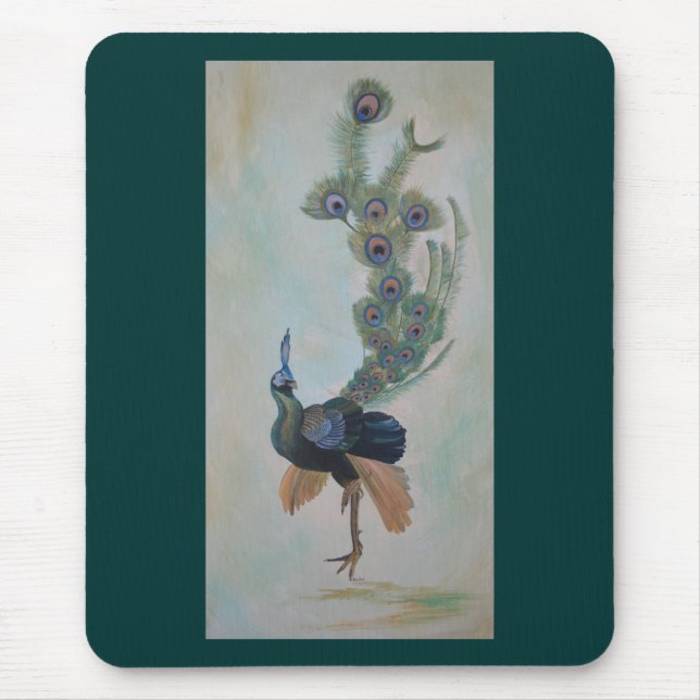 Stolz als Pfauenfarbenprägung Mousepad (Vorne)