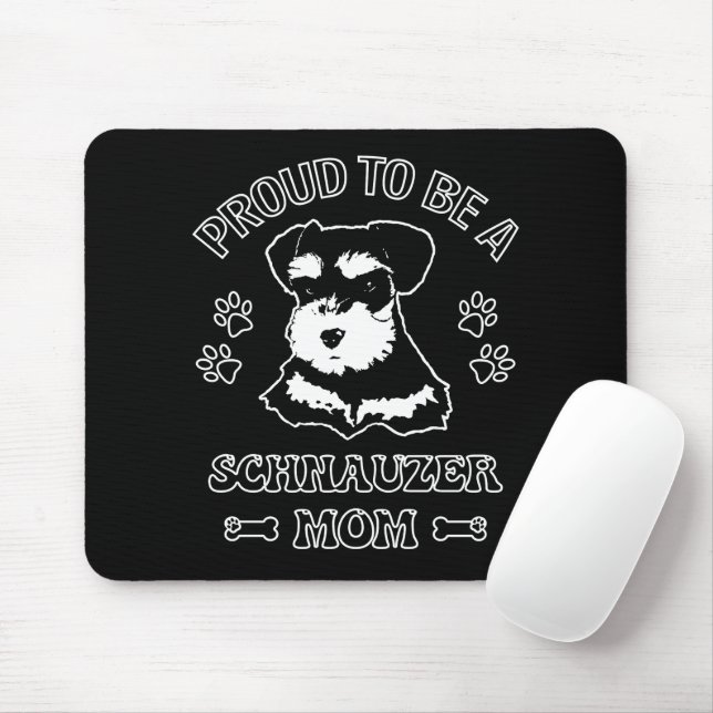 Stolz als Schnauzer-Mama Mousepad (Mit Mouse)