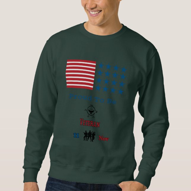 Stolz als Veteran Sweatshirt (Vorderseite)