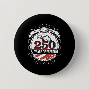 Stolz Amerika 250 Jahre Grunge USA 4. Juli Button