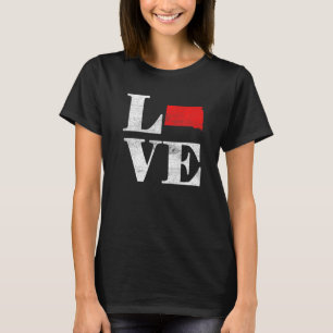 Stolz Amerika Staatsflagge Land Map Liebe Sou T-Shirt