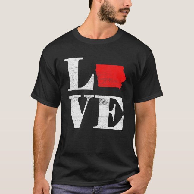 Stolz Amerika - Staatsflagge - Liebe unten T-Shirt (Vorderseite)
