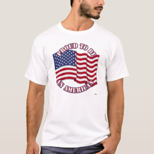 Stolz, Amerikaner mit US-Flagge zu sein T-Shirt