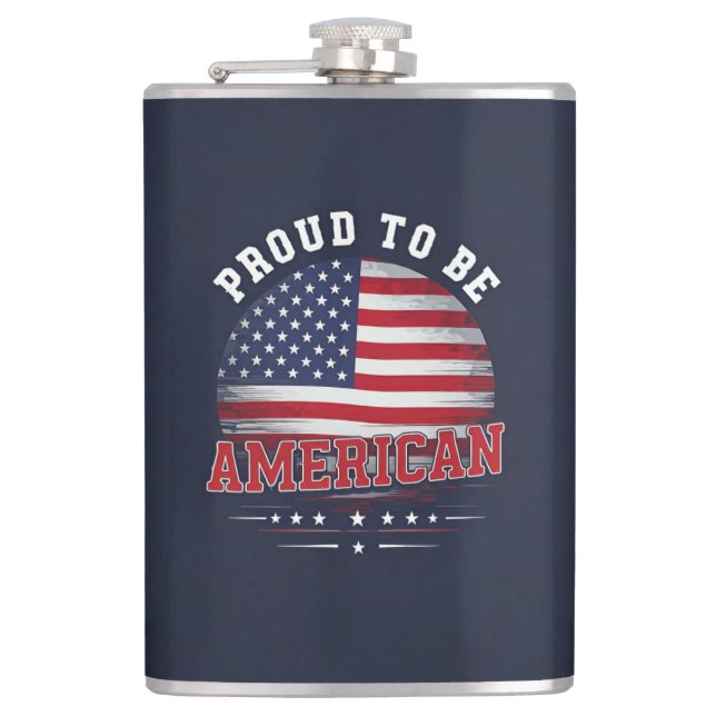 Stolz, Amerikaner zu sein Flachmann (Vorderseite)