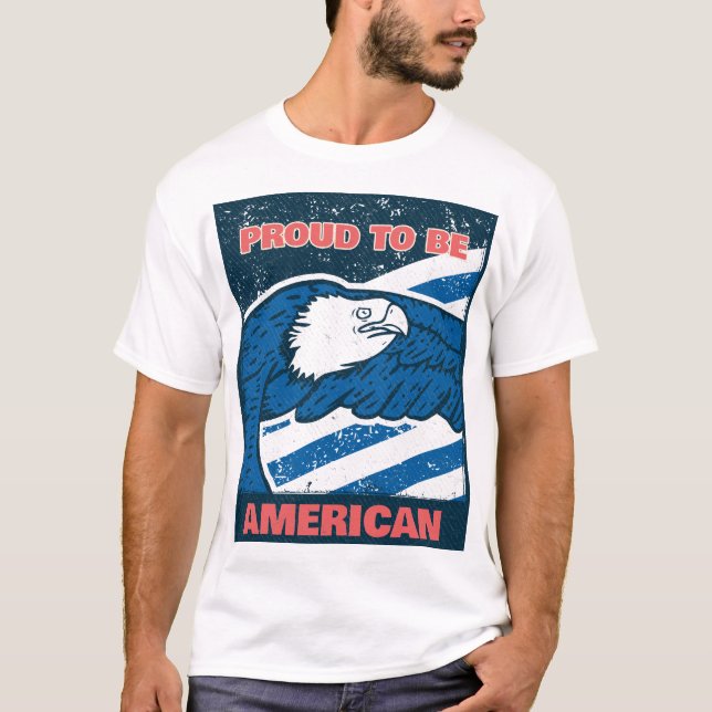 Stolz, Amerikaner zu sein T-Shirt (Vorderseite)