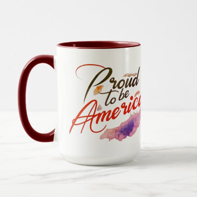 "Stolz, Amerikaner zu sein. Tasse (Links)