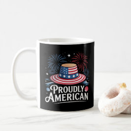 Stolz amerikanisch - Patriotic Beach Sunhat Kaffeetasse