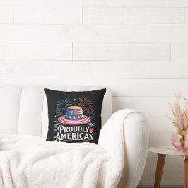 Stolz amerikanisch - Patriotic Beach Sunhat Kissen