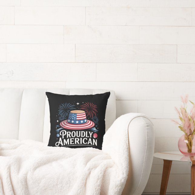 Stolz amerikanisch - Patriotic Beach Sunhat Kissen (Liege)