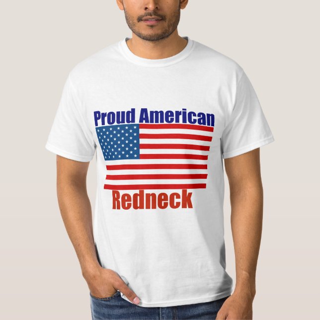 Stolz amerikanischer Redneck 4. Juli T-Shirt (Vorderseite)