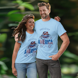 Stolz Amerikas Stars Striphut und Firecracker T-Shirt