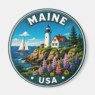 Stolz an der Küste von Maines Kiefernstaat Magnet