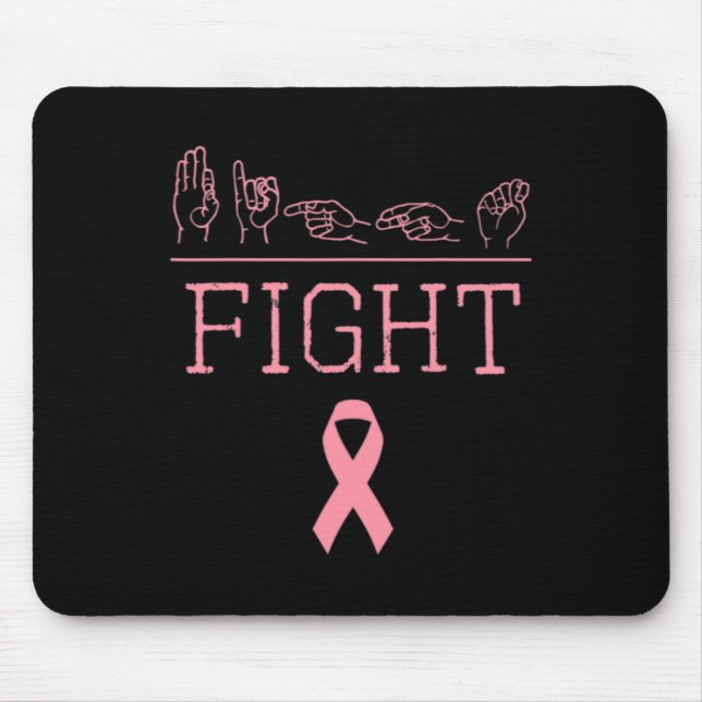 Stolz Asl Kämpfen Brustkrebs Aufklärung Gif Mousepad (Vorne)