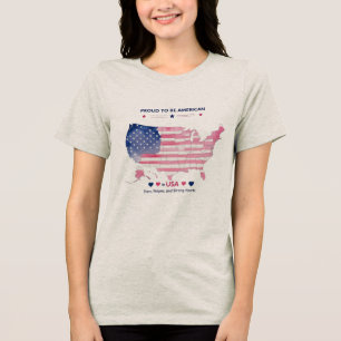 Stolz auf Amerikas Bella+Leinwand Frauen Tri-Blend Shirt