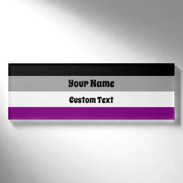 Stolz auf Asexualität Namenschild (Vorderseite)