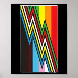 Stolz auf Behinderungsmonat-Flagge Juli-Unterstütz Poster