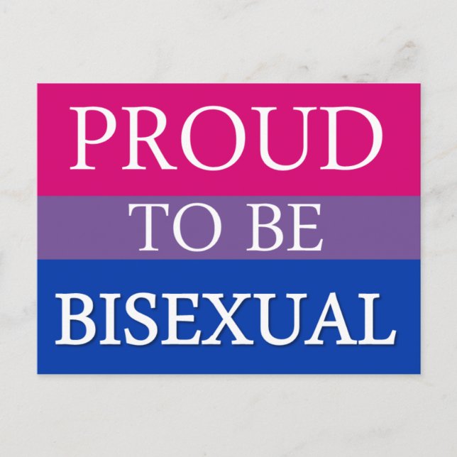 Stolz auf Bisexualität Postkarte (Vorderseite)