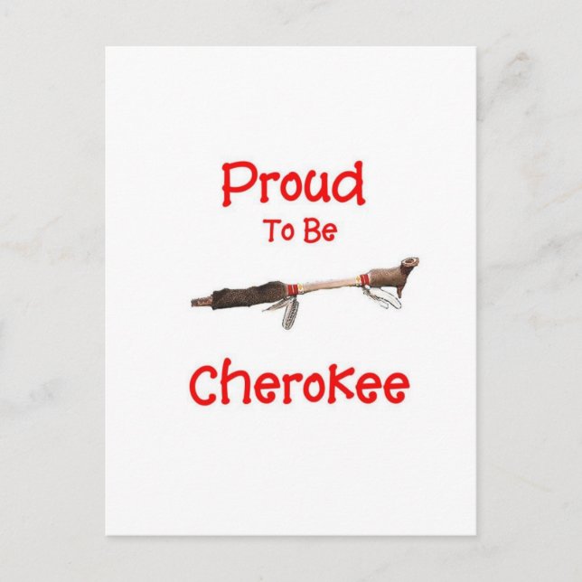 Stolz auf Cherokee Postkarte (Vorderseite)