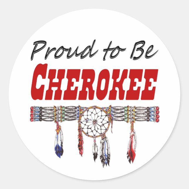 Stolz auf Cherokee Window Decal oder Sticker (Vorderseite)