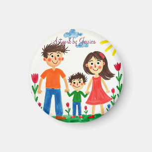 Stolz auf das Kunstwerk Ihres Kindes Magnet