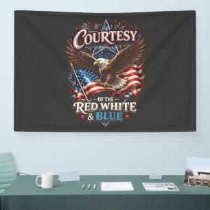 Stolz auf das Rot, Weiß und Blau Vintage Banner