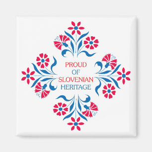 Stolz auf das slowenische Kulturerbe-Platz-Magnet Magnet