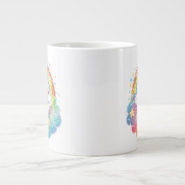 Stolz auf das, was ich bin Regenbogen Kunst Selbst Jumbo-Tasse
