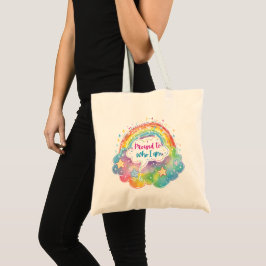 Stolz auf das, was ich bin Regenbogen-Kunst Selbst Tragetasche