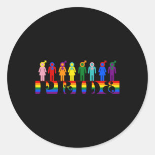 Stolz auf den gesamten Monat für die Liebe der LGB Runder Aufkleber