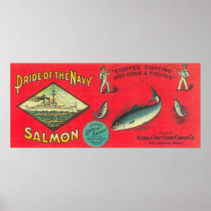 Stolz auf den Lachs der Marine Poster