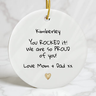 Stolz auf den Message-Abschluss Keramik Ornament