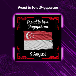 Stolz auf den Nationaltag in Singapur Button