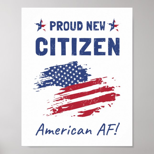 Stolz auf den neuen amerikanischen Bürger, Zeremon Poster (Vorne)