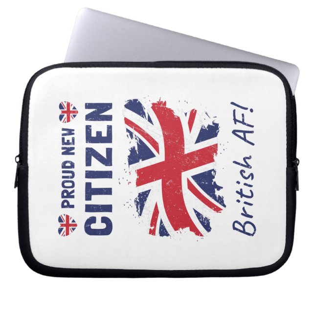 Stolz auf den neuen britischen Bürger, Bürgerfeier Laptopschutzhülle (Vorderseite)