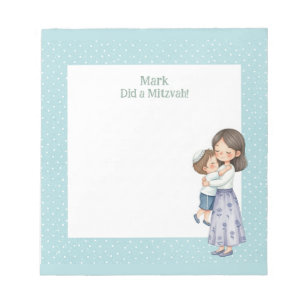 Stolz auf dich! Mama & Sohn Hug Personalisiert Mit Notizblock