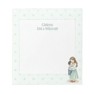 Stolz auf dich! Mama & Sohn Hug Personalisiert Mit Notizblock