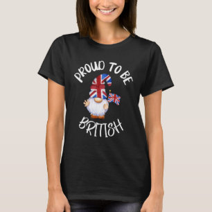 Stolz auf die Britische Union Jack Gnome England G T-Shirt