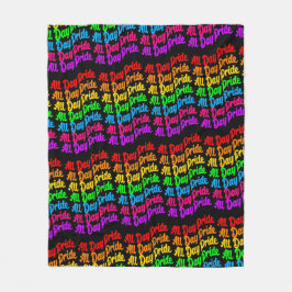 Stolz auf die LGBTQ+-Farben des Regenbogens Fleecedecke