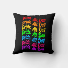 Stolz auf die LGBTQ+-Farben des Regenbogens Kissen
