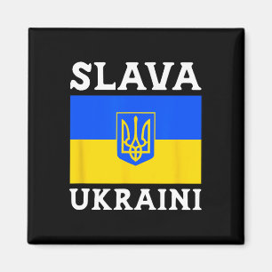 Stolz auf die Ukraine-Landesflagge Slava Ukraini 1 Magnet