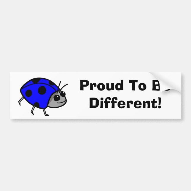 Stolz auf eine andere blaue Ladybug Autoaufkleber (Vorne)