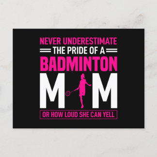 Stolz auf eine Badminton-Mama Postkarte