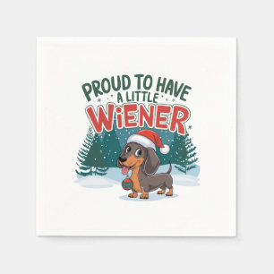 Stolz auf eine kleine Dackel Serviette