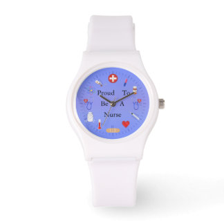 Stolz auf eine Krankenschwester / oder Ihren Text Armbanduhr