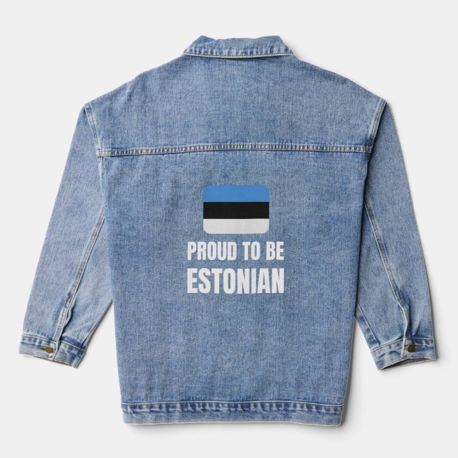 Stolz auf Estnisch Jeansjacke (Rückseite)